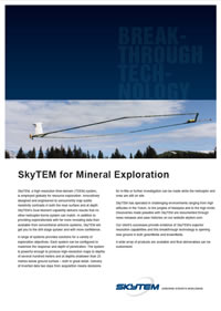 brochures about airborne geophysics, Mineral exploration surveys